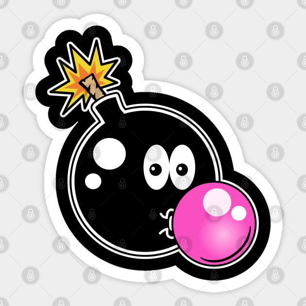 Bomb Bubble Gum Chewing Gum Retro Vintage Style Sticker by Kuehni